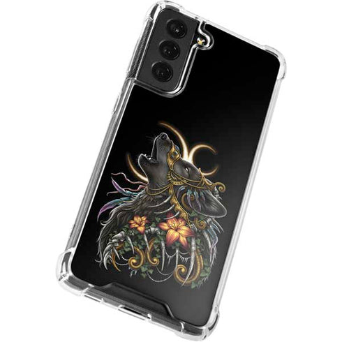 Wolf Howling by Sarah Richter Galaxy S21 FE Clear Case